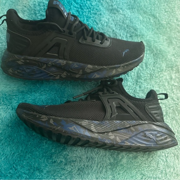 Puma Black and Blue Athletic Shoes Men's 7 SEE PICTURES & DETAILS - Picture 1 of 8